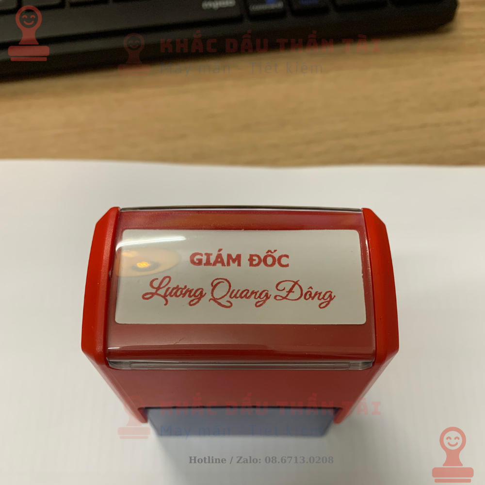 Khắc con dấu Tên và Chức danh