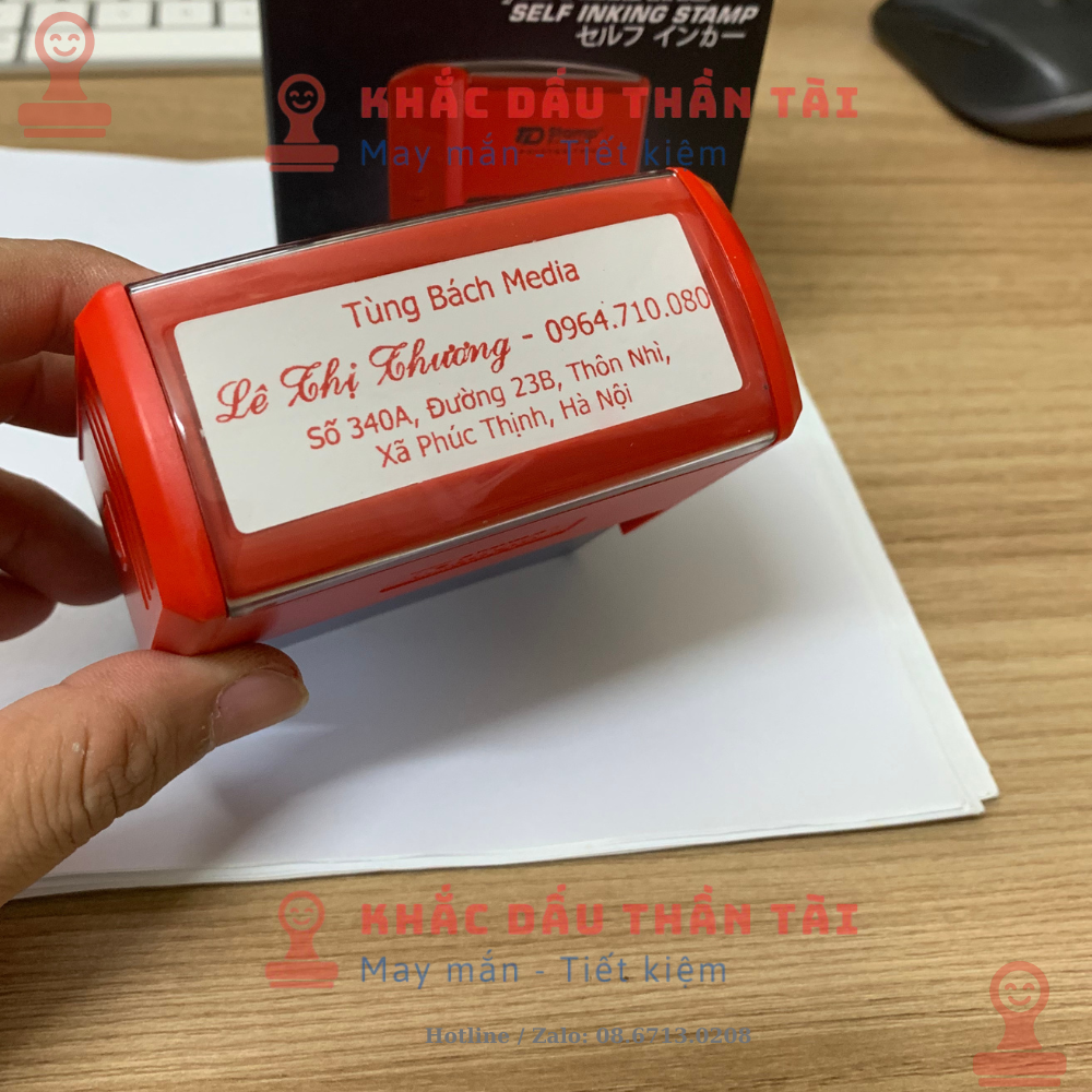 Khắc dấu Nhân viên bán hàng Lê Thị Thương