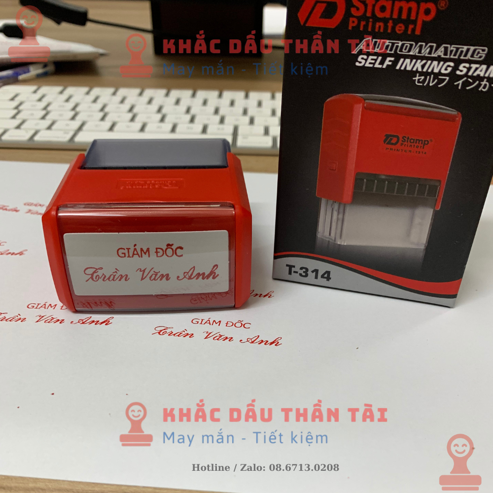Khắc dấu Tên và Chức danh Giám Đốc Trần Văn Anh