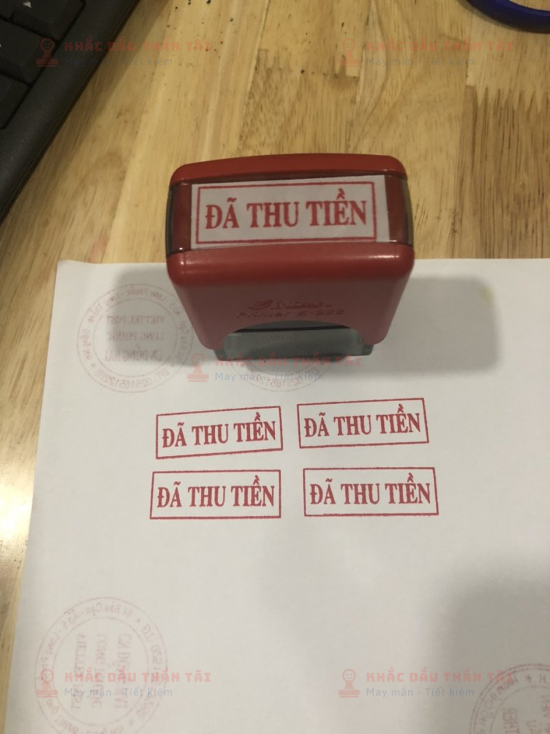 Dịch vụ Khắc con dấu đã thu tiền