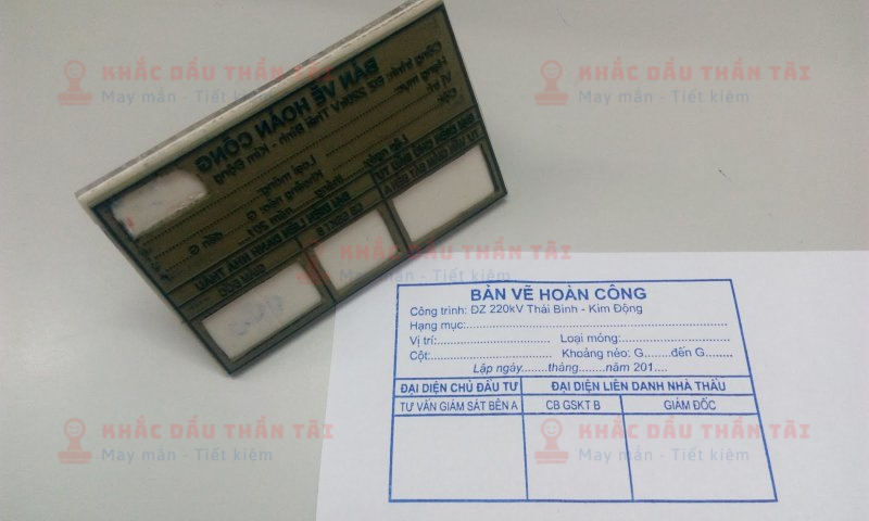 Dịch vụ khắc con dấu Hoàn công liền mực