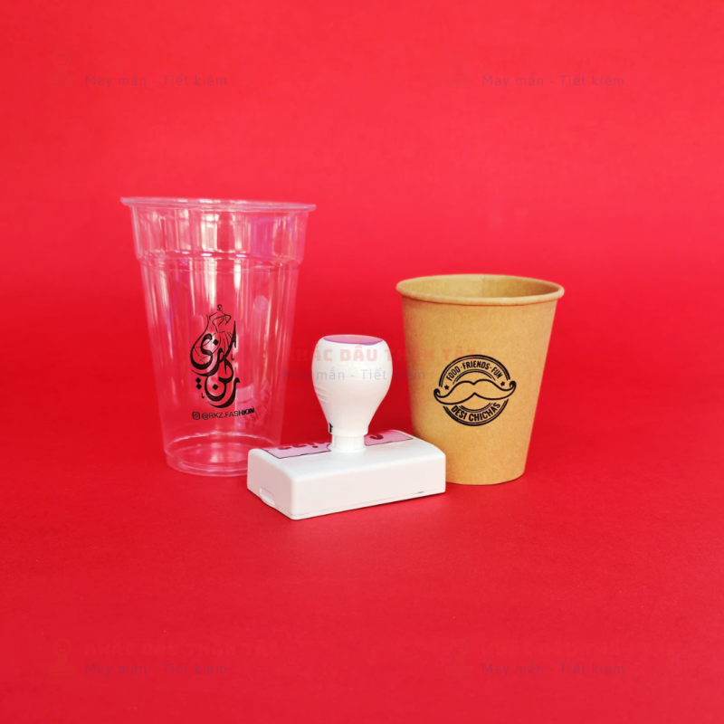 Dịch vụ khắc Con dấu in lên Ly nhựa