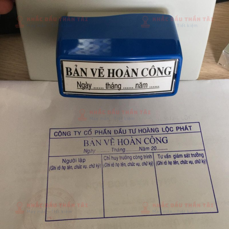 Khắc Dấu Hoàn công liền mực Công ty Cổ Phần Đầu Tư Hoàng Lộc Phát