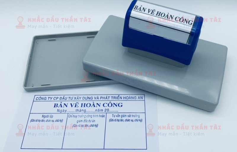 Khắc Dấu Hoàn công liền mực Công ty CP Đầu Tư Xây Dựng và Phát Triển Hoàng An