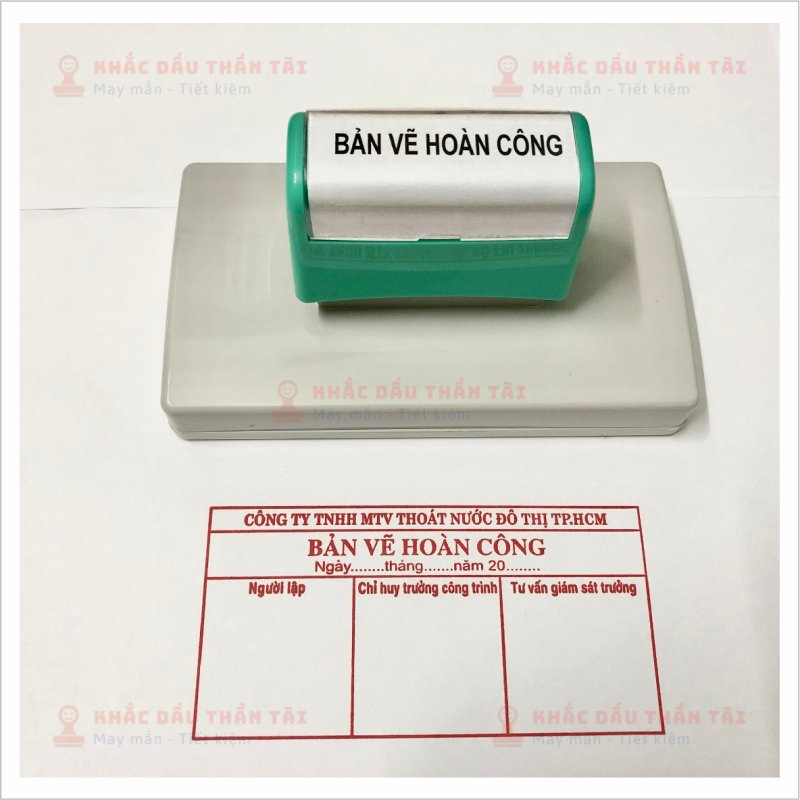 Khắc Dấu Hoàn công liền mực Công ty TNHH Một Thành Viên Thoát Nước Đô Thị TPHCM