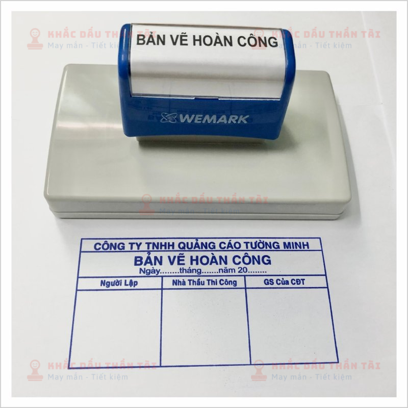 Khắc Dấu Hoàn công liền mực Công ty TNHH Quảng Cáo Tường Minh