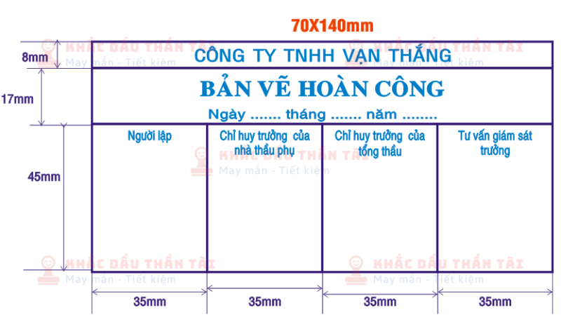 Khắc Dấu Hoàn công liền mực Công Ty TNHH Vạn Thắng