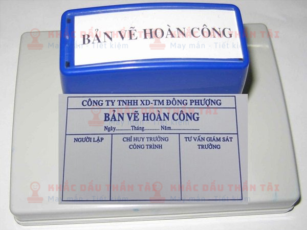 Khắc Dấu Hoàn công liền mực Công ty TNHH XD-TM Đông Phượng