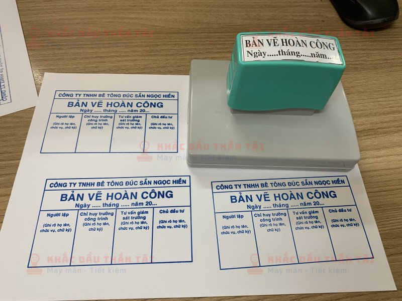Khắc dấu Hoàn công Công ty TNHH Bê Tông Đúc Sẵn Ngọc Hiền