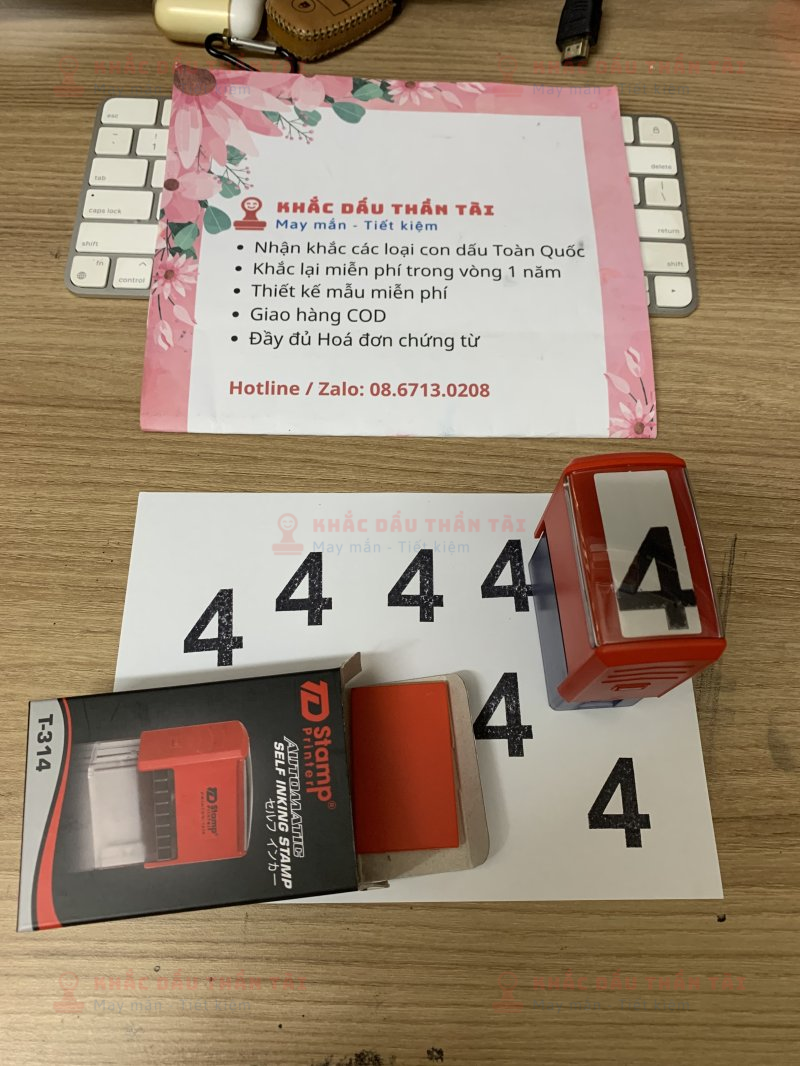 Con dấu số 4 kích thước lớn