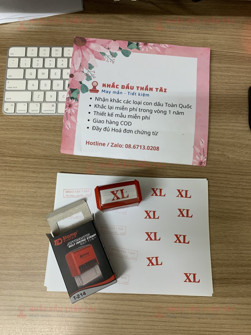 Khắc con chữ XL theo yêu cầu - <a class=