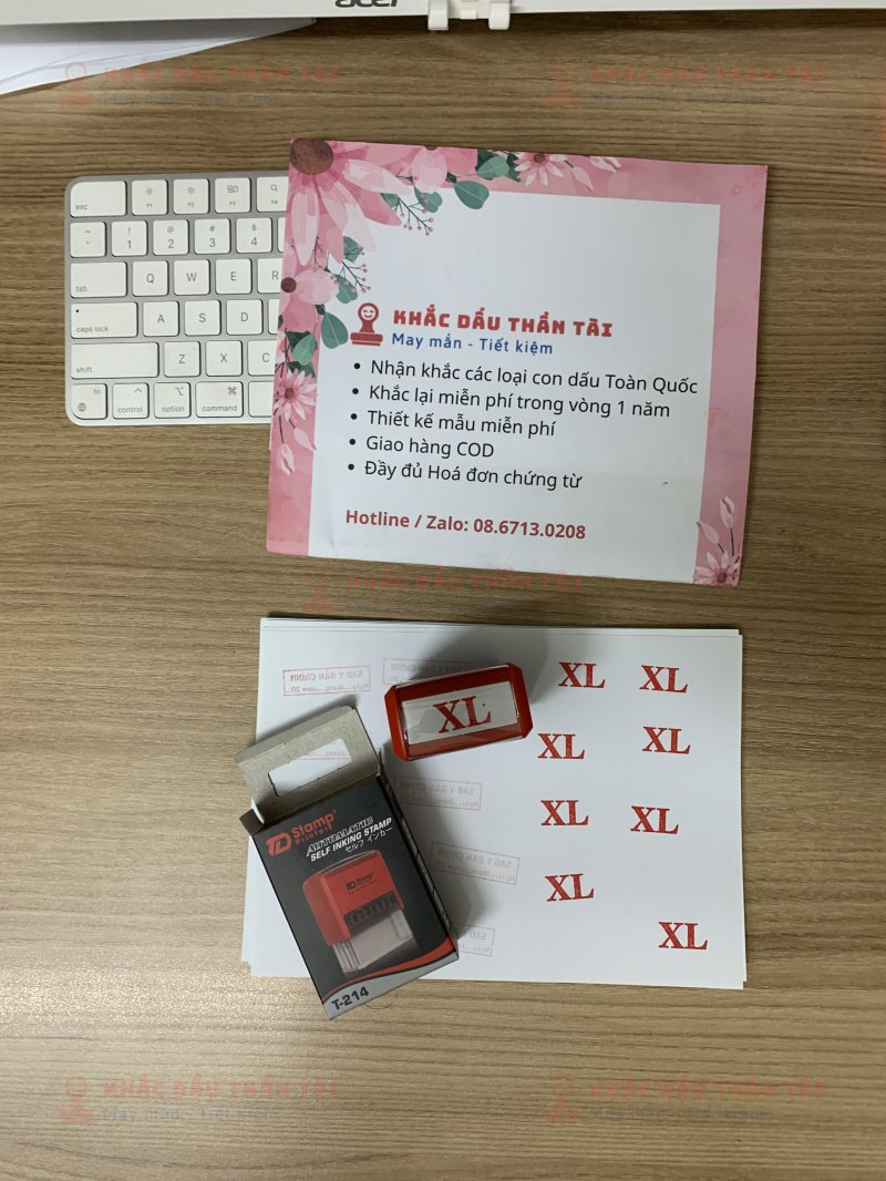 Khắc con chữ XL theo yêu cầu - Dịch vụ khắc dấu cá nhân hóa tại Trung Tâm Khắc Dấu Thần Tài