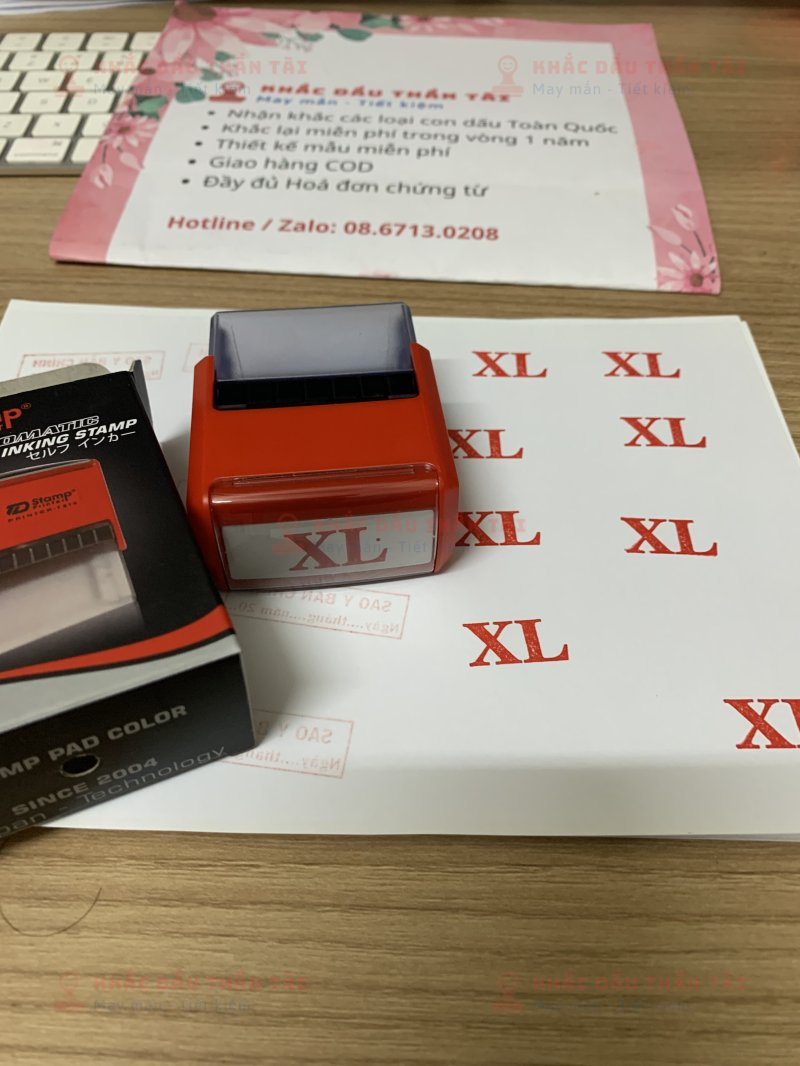 Khắc con chữ XL theo yêu cầu - Dịch vụ khắc dấu cá nhân hóa tại Trung Tâm Khắc Dấu Thần Tài