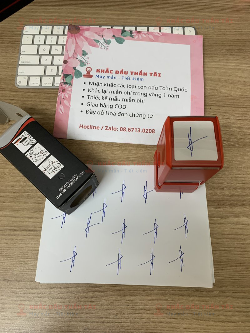 Khắc Con Dấu Chữ Ký Hình Vuông Theo Yêu Cầu - Trung Tâm Khắc Dấu Thần Tài