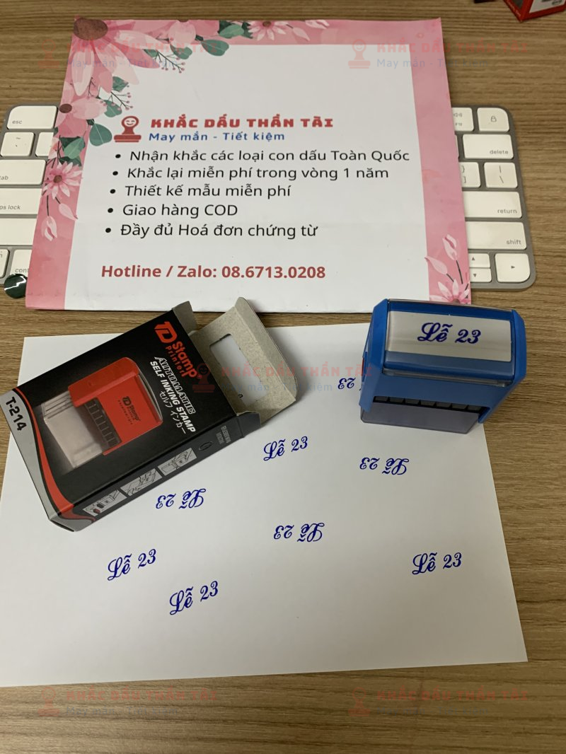 Khắc con dấu chữ Lễ 23 theo yêu cầu - Trung Tâm Khắc Dấu Thần Tài, Hotline 08.6713.0208