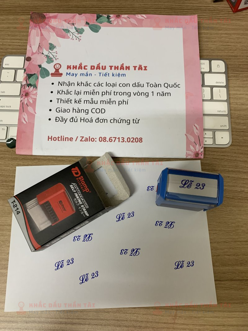 Khắc con dấu chữ Lễ 23 theo yêu cầu - Trung Tâm Khắc Dấu Thần Tài, Hotline 08.6713.0208