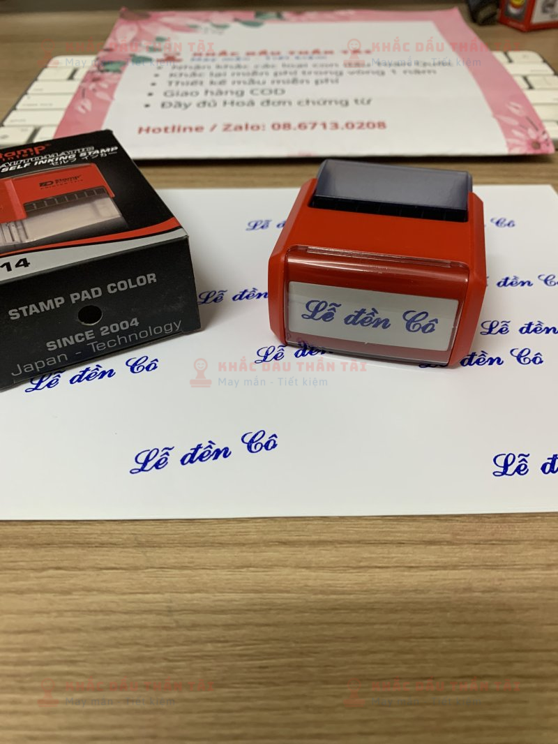 Khắc con dấu chữ Lễ đền Cô theo yêu cầu - Trung Tâm Khắc Dấu Thần Tài