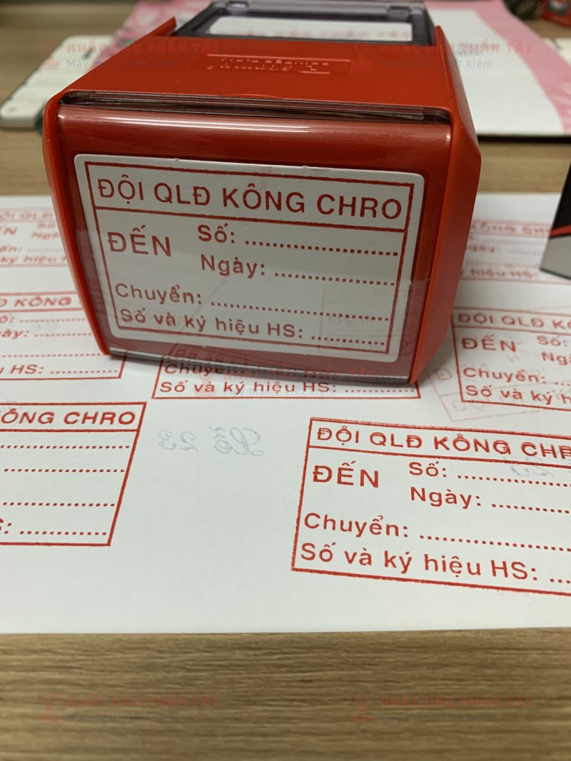 Khắc con dấu công văn đến đi cho Đội QLD KHÔNG CHRO - Trung Tâm Khắc Dấu Thần Tài