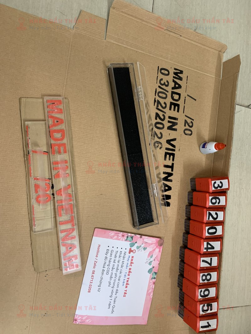 Thiết kế con dấu kích thước lớn chuyên đóng thùng carton – Trung Tâm Khắc Dấu Thần Tài