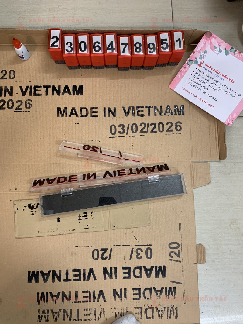 Thiết kế con dấu kích thước lớn chuyên đóng thùng carton – Trung Tâm Khắc Dấu Thần Tài