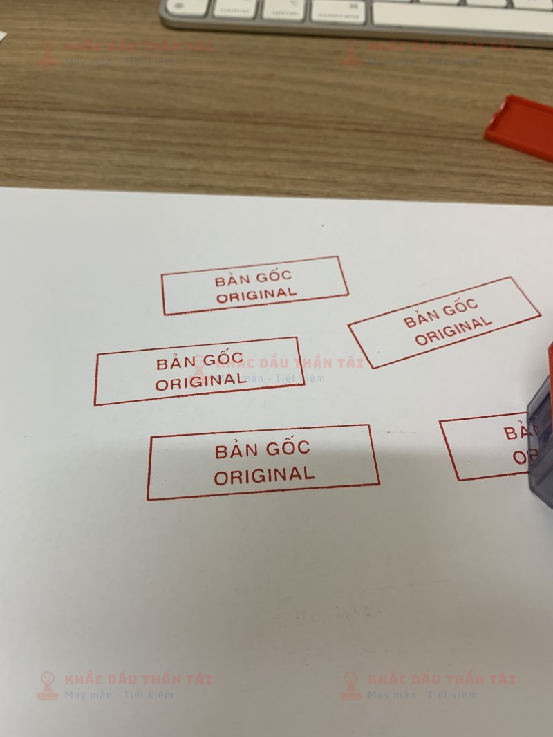 Khắc con dấu chữ Bản gốc Original theo yêu cầu - Trung Tâm Khắc Dấu Thần Tài