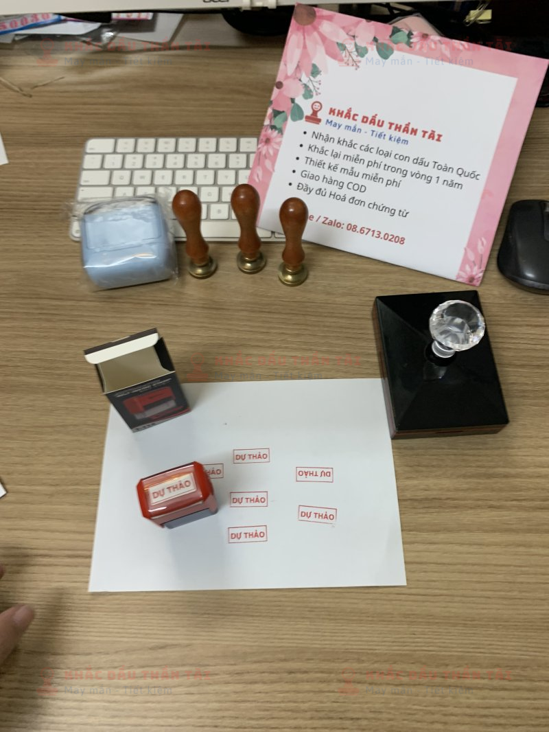 Khắc Con Dấu Chữ Dự Thảo Theo Yêu Cầu - Trung Tâm Khắc Dấu Thần Tài