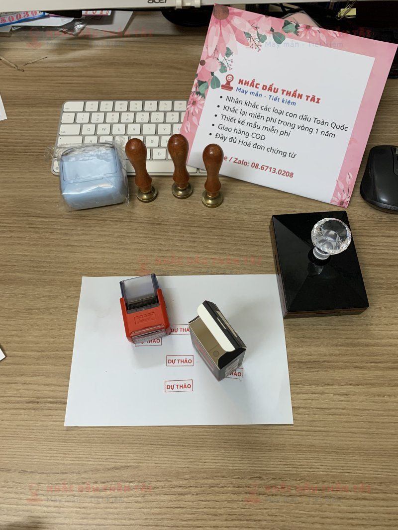 Khắc Con Dấu Chữ Dự Thảo Theo Yêu Cầu - Trung Tâm Khắc Dấu Thần Tài