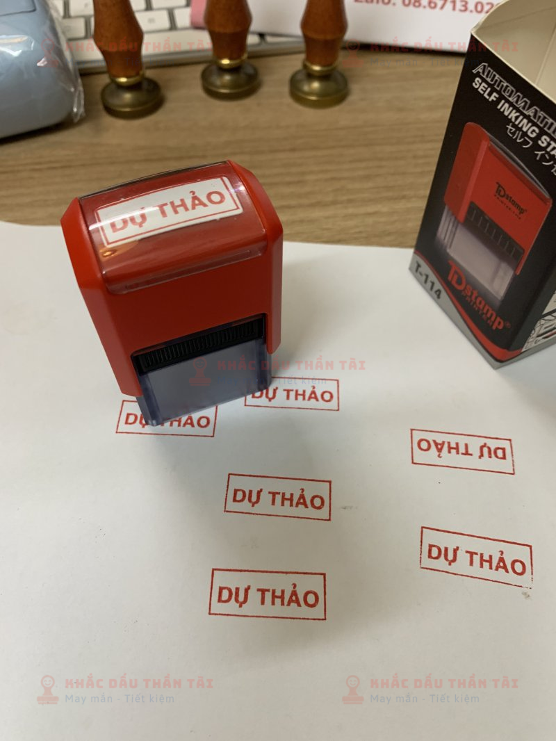Khắc con dấu chữ Dự Thảo theo yêu cầu