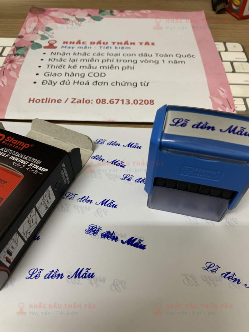 Khắc con dấu chữ Lễ đền Mẫu theo yêu cầu - Trung Tâm Khắc Dấu Thần Tài