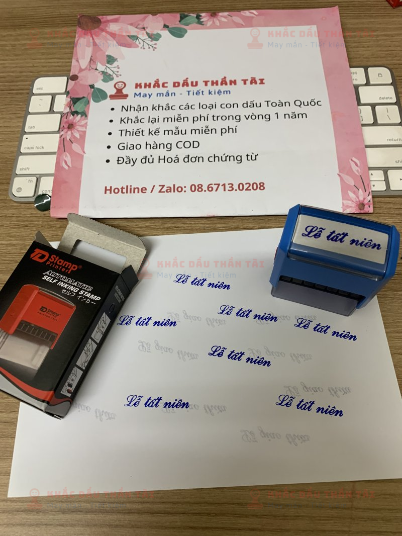 Khắc con dấu chữ 