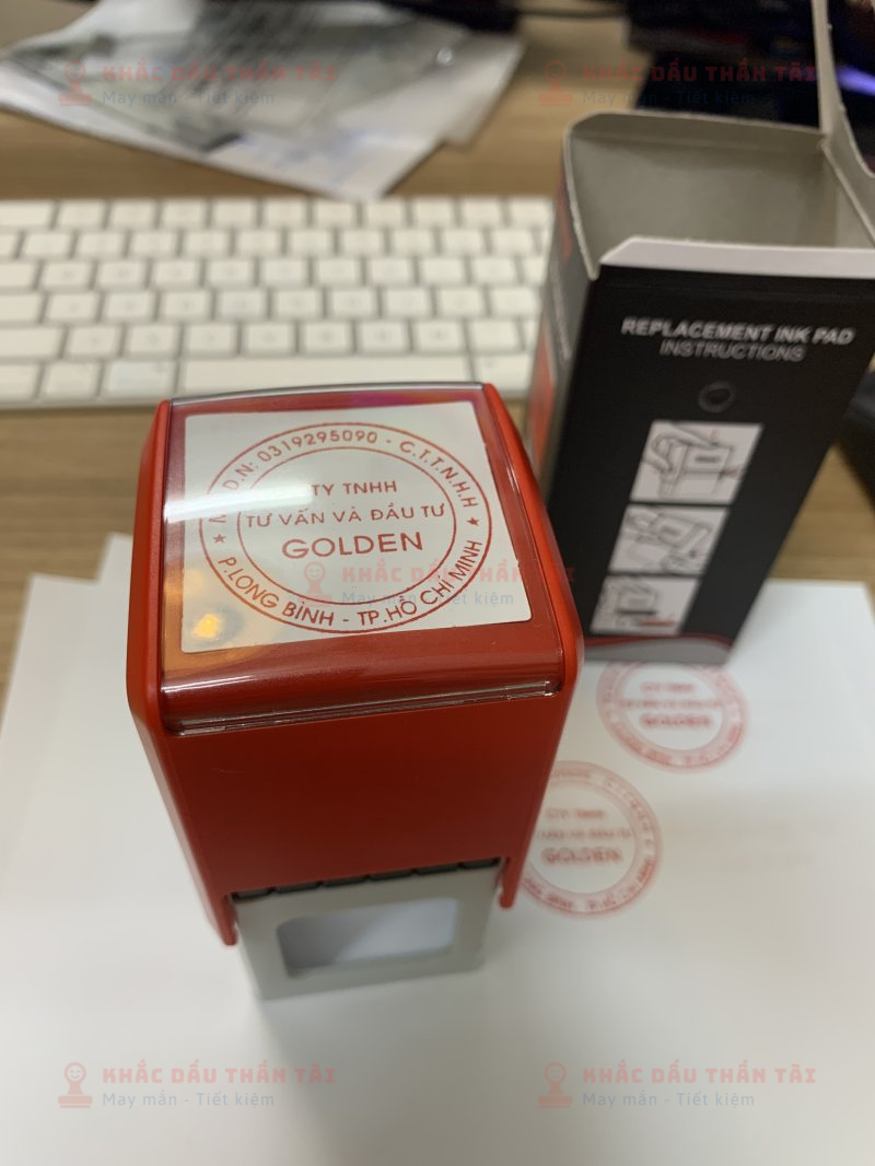 Khắc con dấu Tròn công ty TNHH Golden
