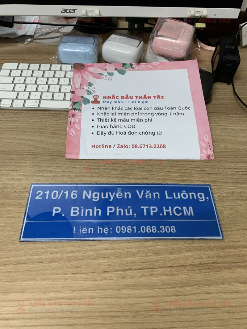 Làm bảng số nhà 210/16 Nguyễn Văn Luông, Phường Bình Phú, TPHCM