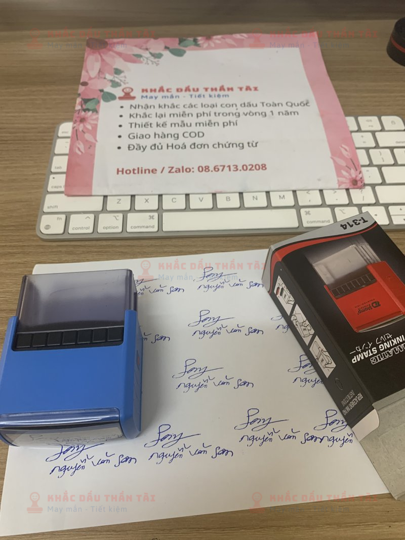 Khắc Con Dấu Chữ Ký Nguyễn Văn Sơn - Trung Tâm Khắc Dấu Thần Tài, TP.HCM