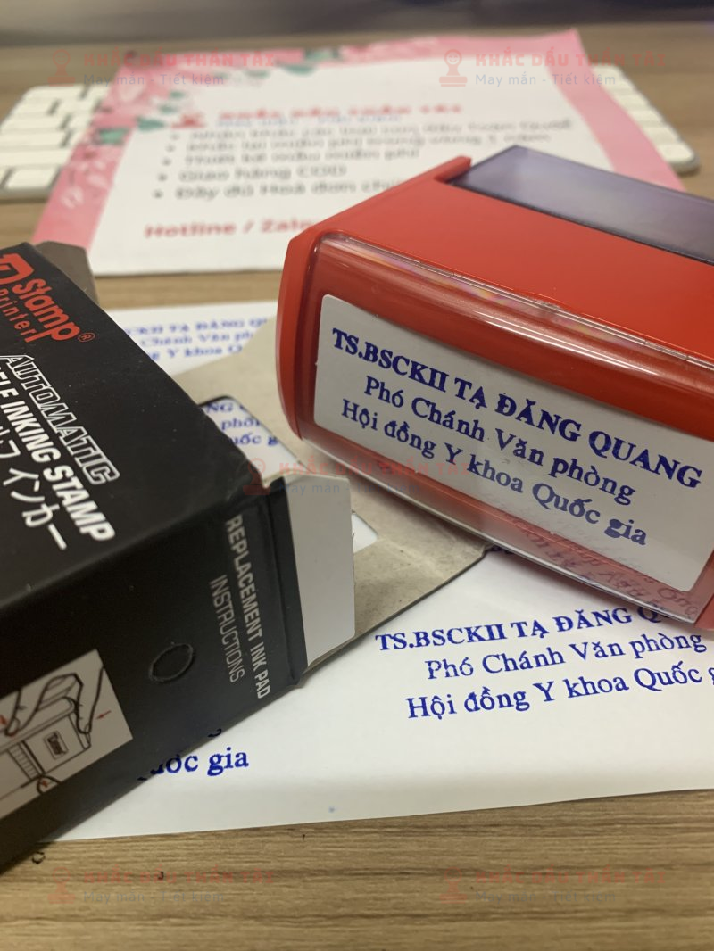 Khắc con dấu chức danh kích thước lớn Phó Chánh Văn Phòng Tạ Đăng Quang