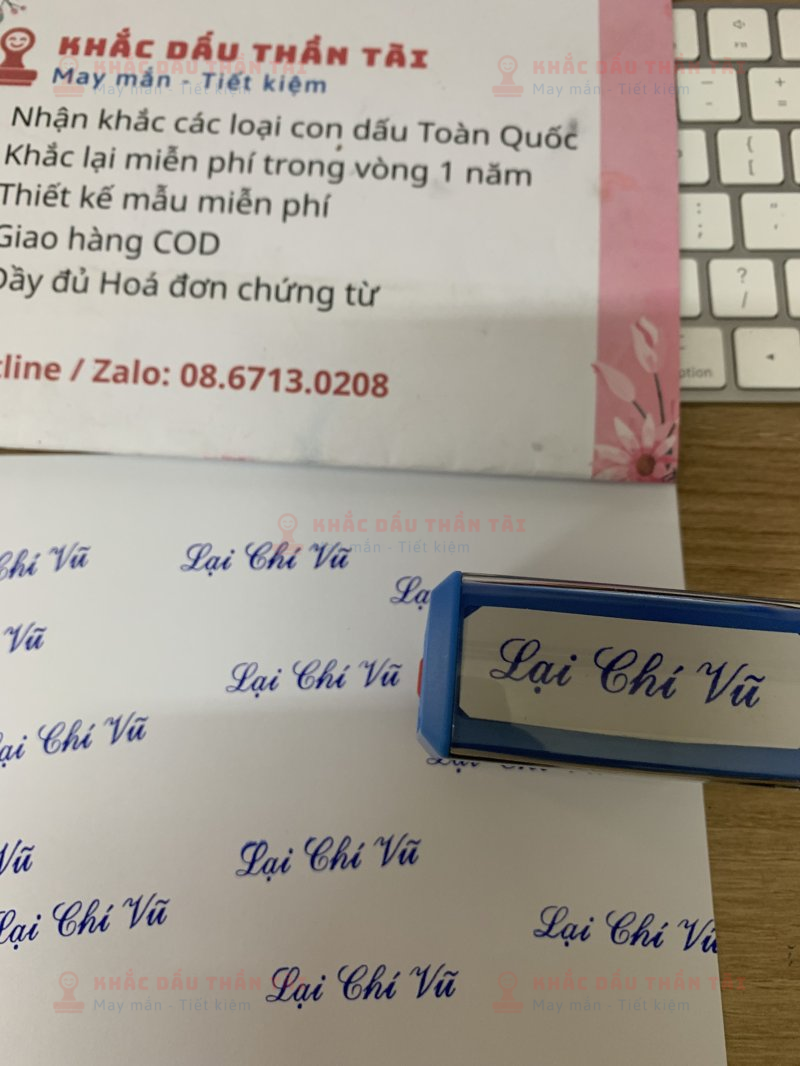 Khắc Con Dấu Tên Lại Chí Vũ - Trung Tâm Khắc Dấu Thần Tài, TP. Hồ Chí Minh