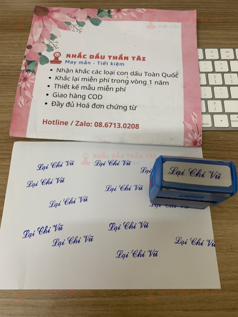 Khắc Con Dấu Tên Lại Chí Vũ - Trung Tâm Khắc Dấu Thần Tài, TP. Hồ Chí Minh