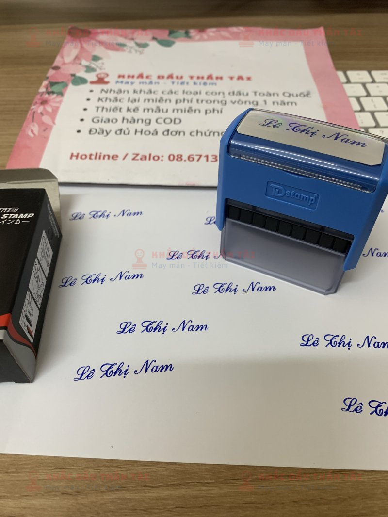 Khắc con dấu Tên Lê Thị Nam tại Trung Tâm Khắc Dấu Thần Tài, TP. Hồ Chí Minh
