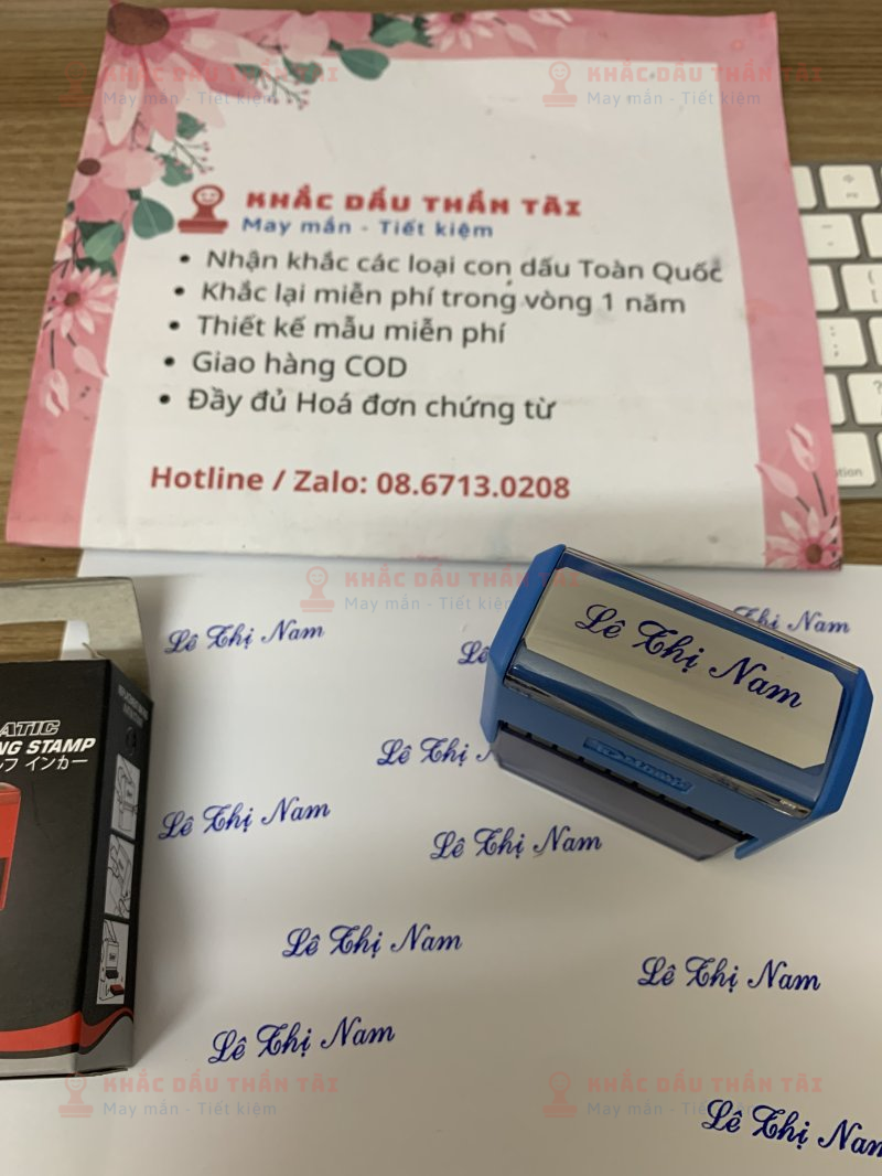 Khắc con dấu Tên Lê Thị Nam tại Trung Tâm Khắc Dấu Thần Tài, TP. Hồ Chí Minh