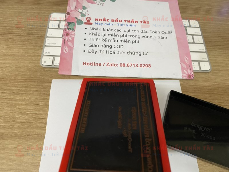 Khắc con dấu Phê Duyệt cho Công Ty Cổ Phần Phú Cường Hoàng Gia bằng công nghệ Khắc dấu Flash sắc nét