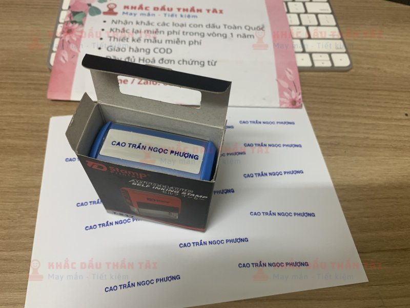 Khắc con dấu tên Cao Trần Ngọc Phượng - Trung Tâm Khắc Dấu Thần Tài, TP.HCM