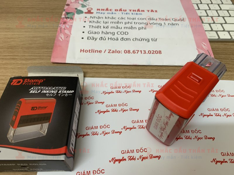 Khắc dấu Tên và Chức danh Giám đốc Nguyễn Thị Ngọc Dung chuyên nghiệp