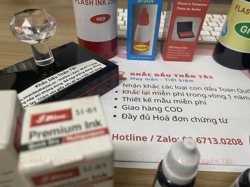 Tài liệu hướng dẫn bơm mực các loại con dấu tại Khắc Dấu Thần Tài