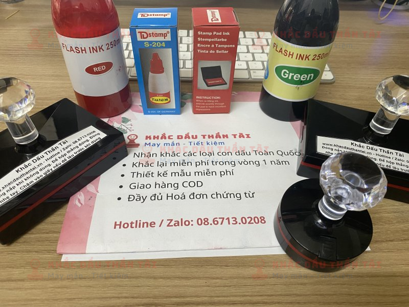 Tài liệu hướng dẫn bơm mực các loại con dấu tại Khắc Dấu Thần Tài