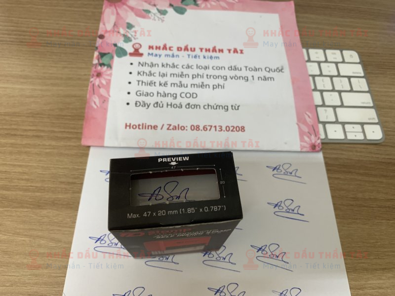 Khắc con dấu chữ ký Nguyễn Đình Sơn