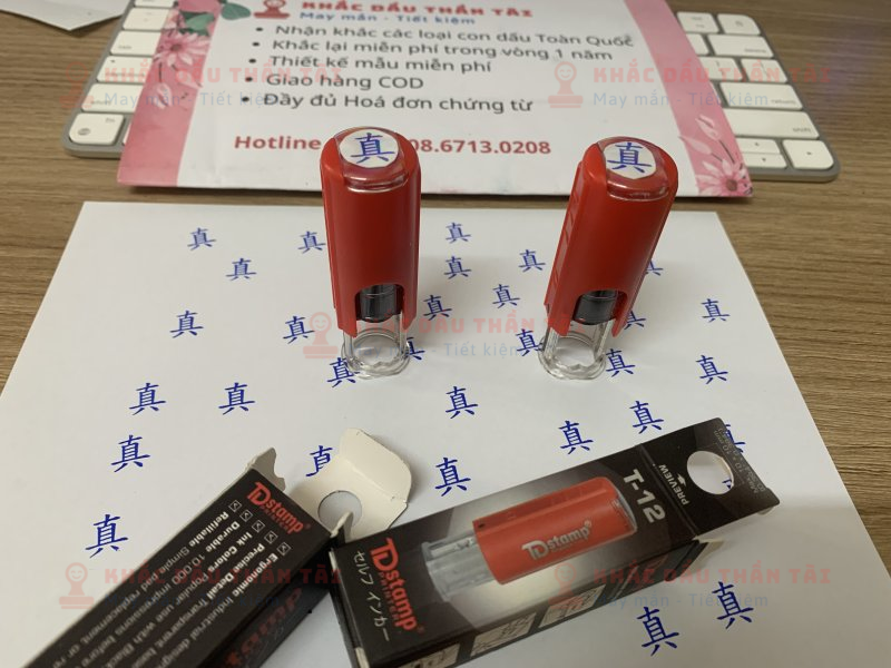 Khắc con dấu Tên Tiếng Hoa mini