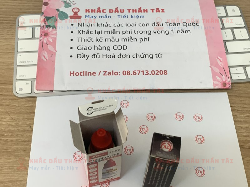Khắc con dấu Tích điểm cho Tiệm Spa TK