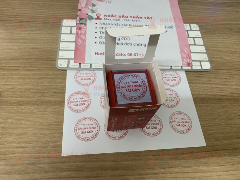 Khắc con dấu Tròn Cty TNHH Giáo Dục Sự Kiện Sài Gòn