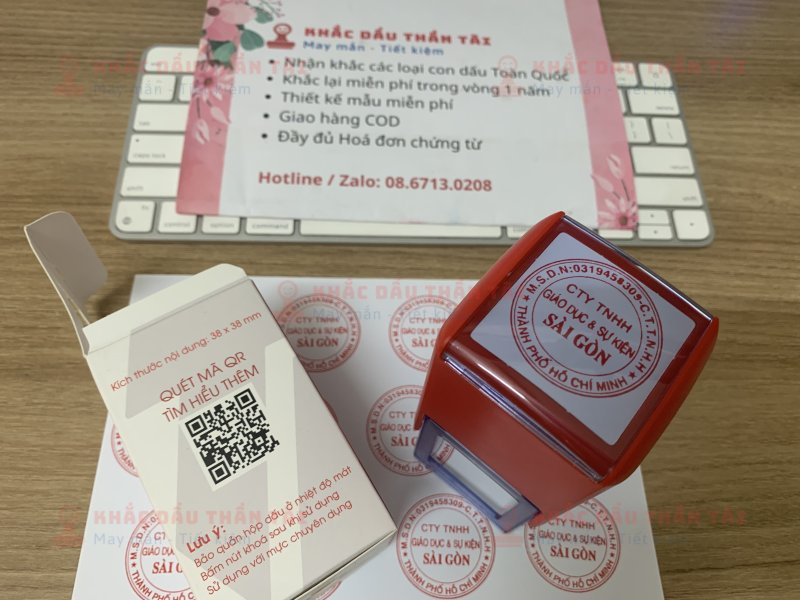 Khắc con dấu Tròn Cty TNHH Giáo Dục Sự Kiện Sài Gòn