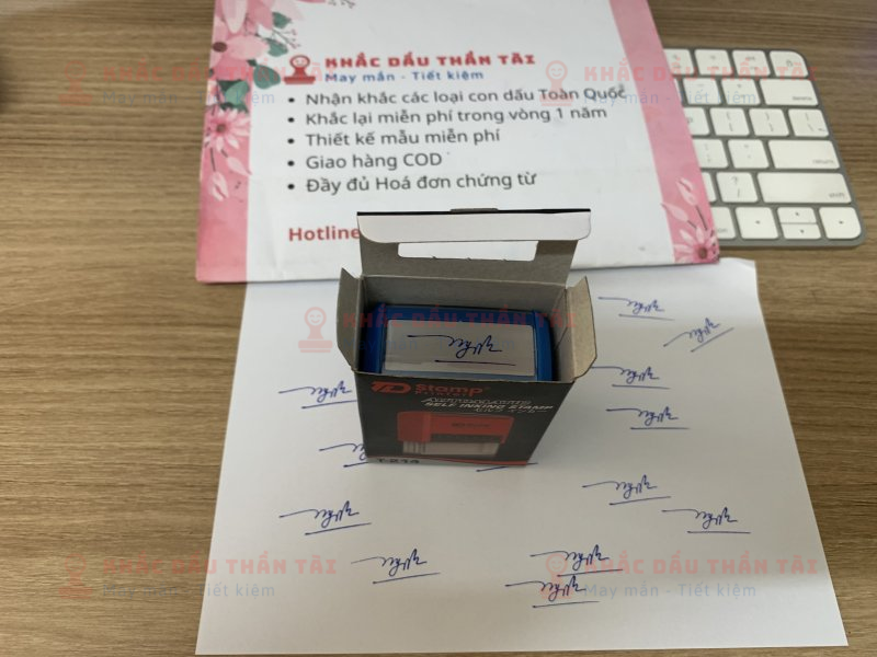 Khắc con dấu chữ ký Mỹ Ngọc Quỳnh
