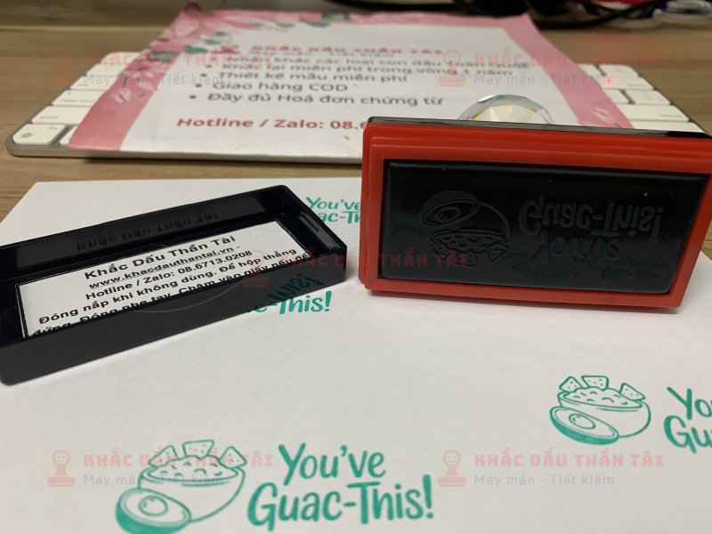 Khắc dấu Giáo viên Trường quốc tế You_Have_Guac_This màu xanh lá cây